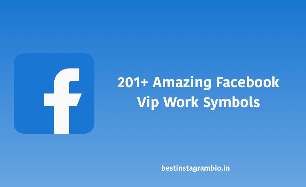 Facebook VIP work symbols